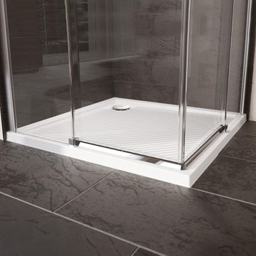 HÜPPE PURANO sprchová vanička 90x90 cm, liaty mramor, bez nožičiek, s protišmykom 202161.055 Obrázek - fotka