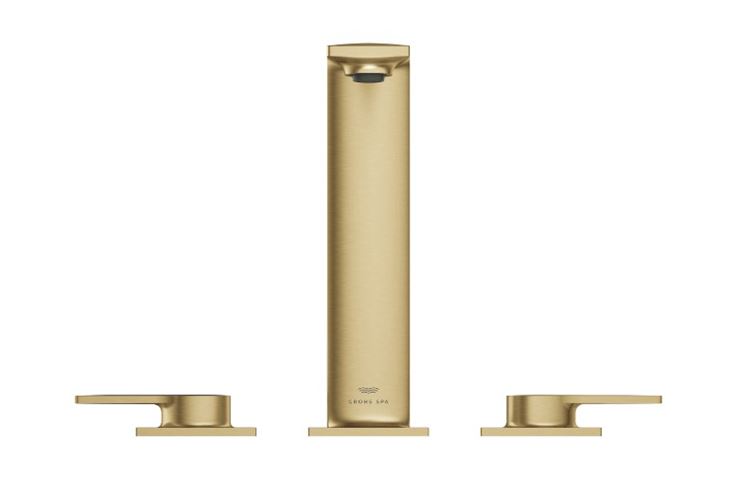 GROHE ALLURE umývadlová stojanková batéria, 3-otvorová, s odtokovou súpravou, Water Saving, brúsený cool sunrise 20188GN1 Obrázek - fotka