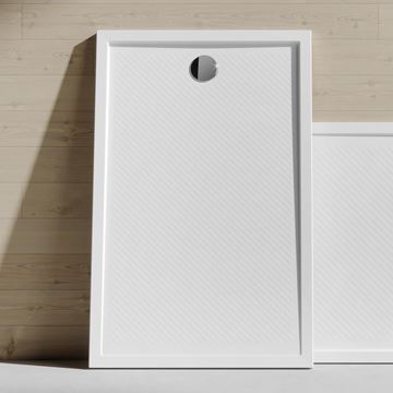 HÜPPE PURANO sprchová vanička 70x120 cm, liaty mramor, bez nožičiek, protišmyk 202166.055 Obrázek - fotka