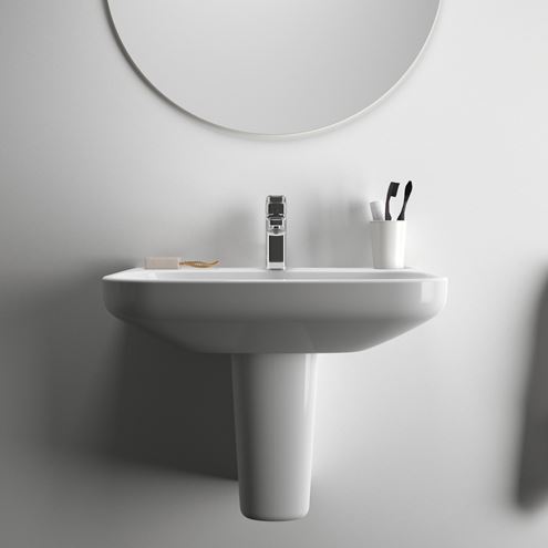 IDEAL STANDARD I.LIFE A umývadlo 60 cm, s otvorom pre batériu a prepadom T470501 Obrázek - fotka
