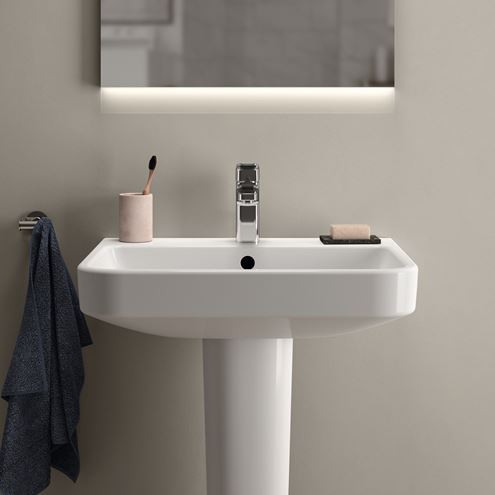 IDEAL STANDARD I.LIFE B umývadlo 60 cm, s otvorom pre batériu a prepadom T460701 Obrázek - fotka