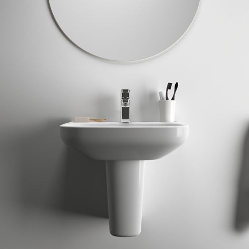 IDEAL STANDARD I.LIFE A umývadlo 55 cm, s otvorom pre batériu a prepadom T470601 Obrázek - fotka