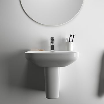 IDEAL STANDARD I.LIFE A umývadlo 55 cm, s otvorom pre batériu a prepadom T470601 Obrázek - fotka
