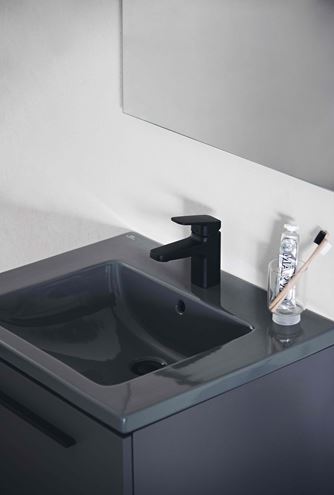 IDEAL STANDARD I.LIFE B umývadlo 61 cm, s otvorom pre batériu a prepadom, lesklá šedá T460558 Obrázek - fotka