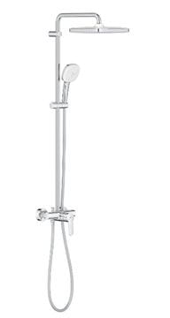 GROHE TEMPESTA SYSTEM 250 CUBE sprchový set s batériou, horná sprcha, ručná sprcha s 2 prúdmi, tyč, hadica, Water Saving, chróm 26692001 Obrázek - fotka