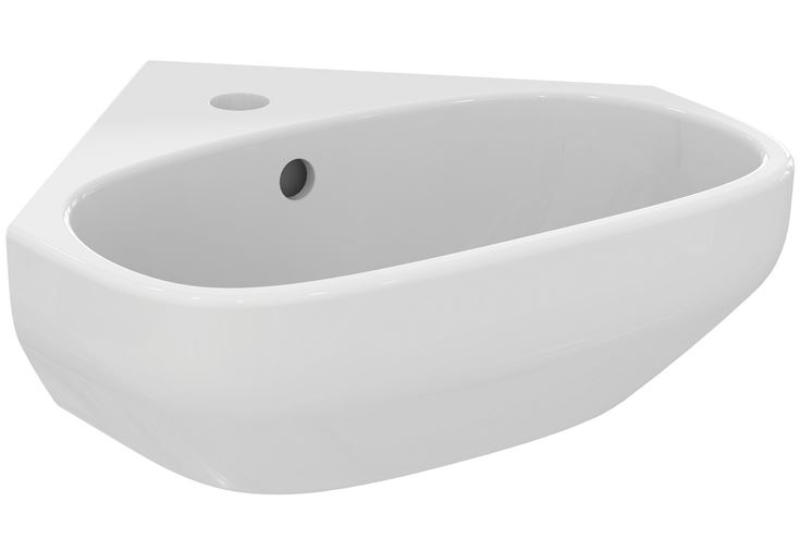 IDEAL STANDARD I.LIFE A umývadlo rohové 45 cm, s otvorom pre batériu a prepadom T471101 Obrázek - Hlavní obrázek