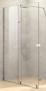 HÜPPE XTENSA PURE sprchové dvere 110x200 cm, posuvné, ľavé, strieborná pololesklá/sklo číre