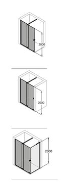 HÜPPE XTENSA PURE sprchové dvere 120x200 cm, posuvné, ľavé, strieborná pololesklá/sklo číre XT0103.069.322 Obrázek - fotka