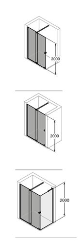 HÜPPE XTENSA PURE sprchové dvere 140x200 cm, posuvné, ľavé, strieborná pololesklá/sklo číre XT0105.069.322 Obrázek - fotka
