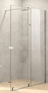 HÜPPE XTENSA PURE sprchové dvere 120x200 cm, posuvné, pravé, strieborná pololesklá/sklo číre