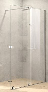 HÜPPE XTENSA PURE sprchové dvere 120x200 cm, posuvné, pravé, strieborná pololesklá/sklo číre