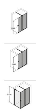 HÜPPE XTENSA PURE sprchové dvere 140x200 cm, posuvné, pravé, strieborná pololesklá/sklo číre XT0205.069.322 Obrázek - fotka