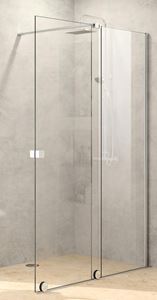 HÜPPE XTENSA PURE sprchové dvere 140x200 cm, posuvné, pravé, strieborná pololesklá/sklo číre