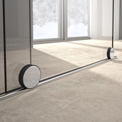 HÜPPE XTENSA PURE sprchové dvere 140x200 cm, posuvné, pravé, strieborná pololesklá/sklo číre XT0205.069.322 Obrázek - fotka