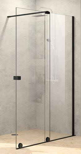 HÜPPE XTENSA PURE WALK-IN sprchové dvere 160x200 cm, posuvné, pravé, black edition/sklo číre XT0207.123.322 Obrázek - Hlavní obrázek