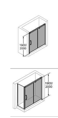 HÜPPE AURA ELEGANCE GT1200 sprchové dvere 120x190 cm, posuvné, pravé, strieborná matná/sklo číra 401504.087.322 Obrázek - fotka