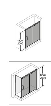 HÜPPE AURA ELEGANCE GT1200 sprchové dvere 120x190 cm, posuvné, pravé, strieborná matná/sklo číra 401504.087.322 Obrázek - fotka