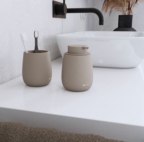 NIMCO TABO pohárik na kefky, keramika, taupe TA 3158-07 Obrázek - fotka
