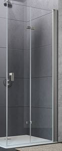 HÜPPE DESIGN PURE sprchové dvere 90x200 cm, skladacie, pravé, strieborná matná/sklo číre