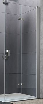 HÜPPE DESIGN PURE sprchové dvere 90x200 cm, skladacie, pravé, strieborná matná/sklo číre
