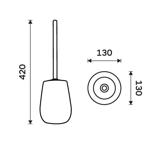 NIMCO TABO WC kefa, na postavenie, keramika, biela TA 3194-05 Technický nákres