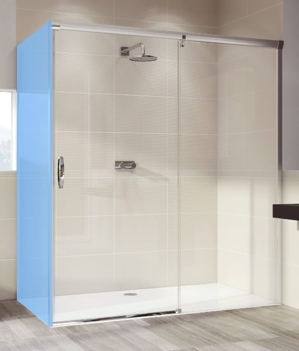 HÜPPE AURA ELEGANCE GT1500 sprchové dvere 150x190 cm, posuvné, pravé, biela/sklo číre