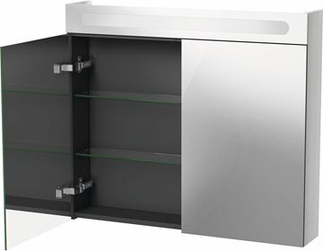 DURAVIT NO.1 zrkadlová skrinka 80x70x14,8 cm, osvetlenie, s vypínačom a el. zásuvkou, drevotrieska, matná biela N17921000000000 Obrázek - fotka