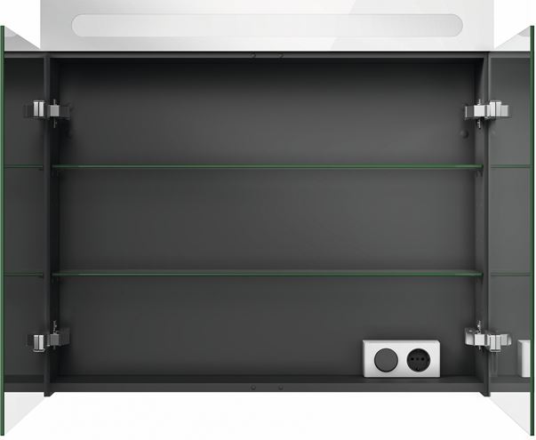 DURAVIT NO.1 zrkadlová skrinka 80x70x14,8 cm, osvetlenie, s vypínačom a el. zásuvkou, drevotrieska, matná biela N17921000000000 Obrázek - fotka