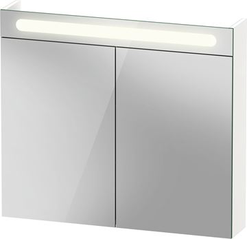 DURAVIT NO.1 zrkadlová skrinka 80x70x14,8 cm, osvetlenie, s vypínačom a el. zásuvkou, drevotrieska, matná biela N17921000000000 Obrázek - fotka