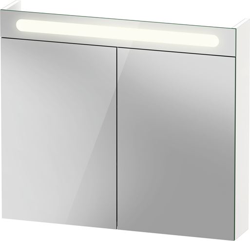 DURAVIT NO.1 zrkadlová skrinka 80x70x14,8 cm, osvetlenie, s vypínačom a el. zásuvkou, drevotrieska, matná biela N17921000000000 Obrázek - fotka