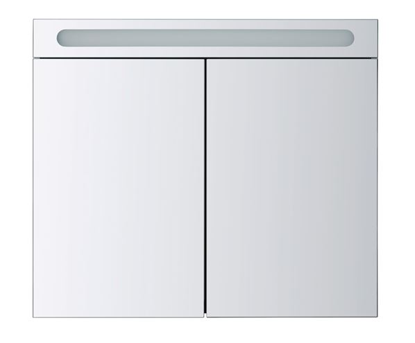 DURAVIT NO.1 zrkadlová skrinka 80x70x14,8 cm, osvetlenie, s vypínačom a el. zásuvkou, drevotrieska, matná biela N17921000000000 Obrázek - Hlavní obrázek