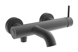 CONCEPT 300 ROUND vaňová nástenná batéria, s prepínačom, matná čierna