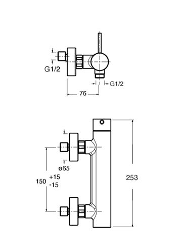 CONCEPT 300 ROUND sprchová nástenná batéria, chróm CRIPH48151CON Obrázek - fotka