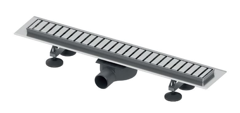 TECE LINUS sprchový žľab 900 mm, do priestoru, bočný odtok DN 50, rošt, membránový pachový uzáver, nerez oceľ 15100099 Obrázek - Hlavní obrázek