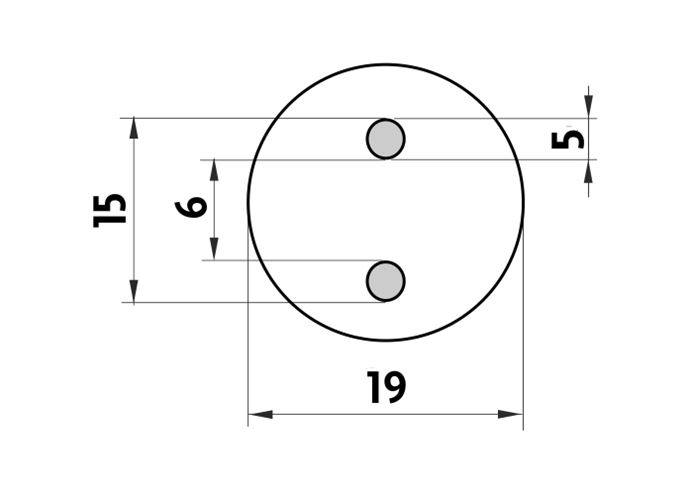 NIMCO BORMO mydlovnička, nástenná, sklo, chróm BR 11059C-26 Technický nákres