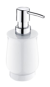 NIMCO LADA dávkovač tekutého mydla 300 ml, keramika, chróm/biela