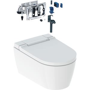 GEBERIT AQUACLEAN SELA závesné WC s bidetovým sedátkom, SoftOpening, TurboFlush, KeraTect