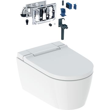 GEBERIT AQUACLEAN SELA závesné WC s bidetovým sedadlom, SoftOpening, TurboFlush, KeraTect