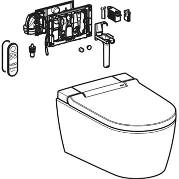 GEBERIT AQUACLEAN SELA závesné WC s bidetovým sedátkom, SoftOpening, TurboFlush, KeraTect 146.226.01.1 Obrázek - fotka