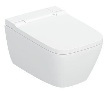 GEBERIT AQUACLEAN SELA SQUARE závesné WC s bidetovým sedadlom, SoftOpening, TurboFlush, KeraTect