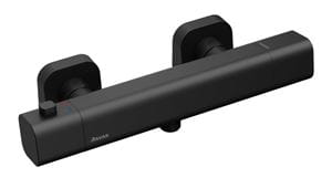 RAVAK 10° FREE BLACK TD F 033.20BL sprchová nástenná termostatická batéria, CoolFeel, matná čierna