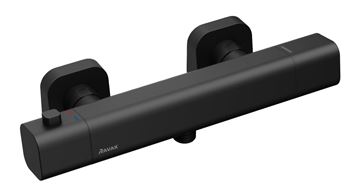 RAVAK 10° FREE BLACK TD F 033.20BL sprchová nástenná termostatická batéria, CoolFeel, matná čierna