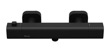 RAVAK 10° FREE BLACK TD F 033.20BL sprchová nástenná termostatická batéria, CoolFeel, matná čierna X070154 Obrázek - fotka