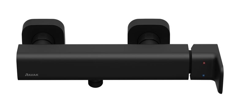 RAVAK 10° FREE BLACK TD F 032.20BL sprchová nástenná batéria, matná čierna X070153 Obrázek - fotka