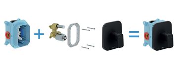 RAVAK 10° FREE BLACK TD F 066.20BL.O1.RB070 sprchová podomietková batéria, matná čierna X070159 Obrázek - fotka