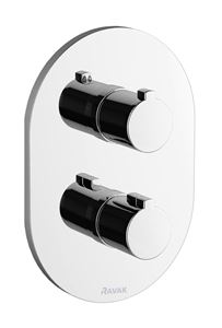 RAVAK CHROME CR 067.00CR podomietková termostatická batéria, pre 3 spotrebiče, chróm 