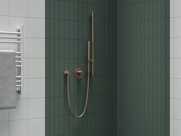 RAVAK ESPIRIT ES 062.60RGB.O1 sprchová podomietková batéria, 1-cestná, s telesom, ružové kartáčované zlato X070359 Obrázek - fotka