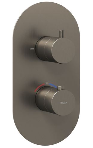 RAVAK ESPIRIT ES 063.20GB.O2.RB07C podomietková termostatická batéria, pre 2 spotrebiče, kartáčovaný grafit X070323 Obrázek - Hlavní obrázek