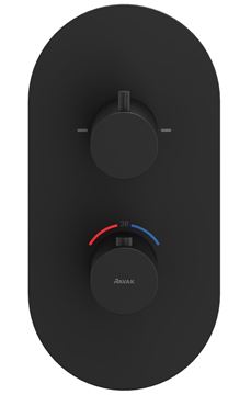 RAVAK ESPIRIT ES 063.20BLM.O2.RB07C podomietková termostatická batéria, pre 2 spotrebiče, matná čierna X070286 Obrázek - fotka