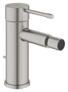 GROHE ESSENCE NEW bidetová stojanková batéria, s odtokovou súpravou, Water Saving, supersteel